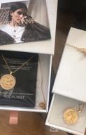 img 1 attached to 🌌 ACC PLANET Zodiac Sign Necklace Pendant - 14K Gold-Plated Hammered Round Disc with Engraved Constellation - Adjustable Dainty Necklace, Ideal Mothers Gift for Her review by Veronica Williams