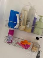 img 1 attached to Organize Your Bathroom With AmazerBath Shower Caddy Shelf: 2 Pack Adhesive, Rustproof Stainless Steel Wall Mounted Shelf With Hooks For Ultimate Storage review by Kevin Gray