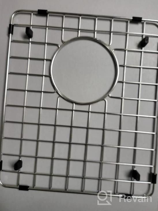 img 1 attached to Protect Your Kitchen Sink With 15"X13" Stainless Steel Grates - Set Of 2 - Sink Bottom Grid And Rack review by Shane Palma