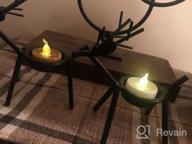 img 1 attached to Deck The Halls With Christmas Tea Light Holders - Set Of 4 Reindeer Votive Candle Holders Perfect For Home Decor review by Eric Webbie