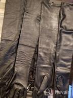 img 1 attached to DooWay Women'S Long Leather Dress Gloves 28 Inches Faux Leather Fashion Colors For Evening Opera Arty Costume Cosplay review by Cory Jacobson
