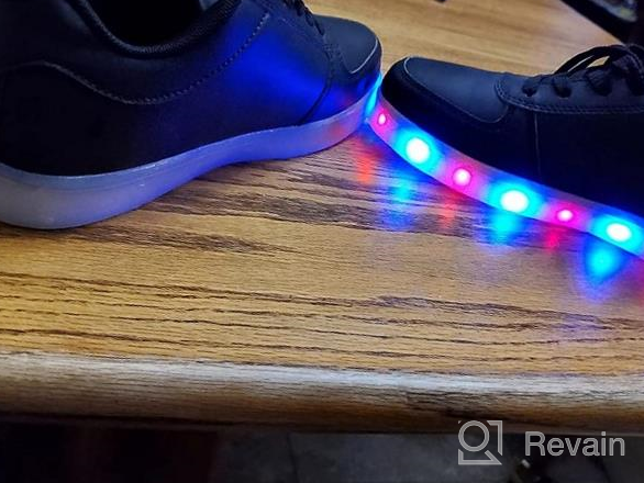 img 1 attached to Revolutionize Your Style with MILEADER Charging Sneakers: Control Flashing Men's Shoes! review by Nate Eich
