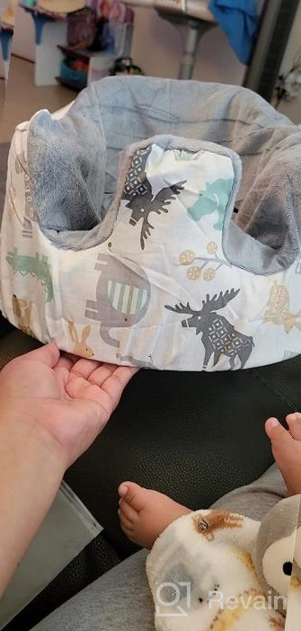 img 1 attached to Bumbo Seat Cover Compatible - Summer Cooling Breathable Grey Elephant Design For Baby Boy Girl review by Aaron Gonzales