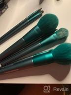 img 1 attached to Eigshow Premium Synthetic Makeup Brush Set For Foundation, Powder, Concealer, Blending, Eye Shadow And Face Kabuki - Jade Green Makeup Brush Sets With Cylinder review by Pradeep Dhimal