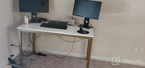 img 7 attached to Teraves Компьютерный стол / Обеденный стол Офисный стол Прочная письменная рабочая станция для домашнего офиса (47,24 дюйма, черный)
