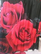 картинка 1 прикреплена к отзыву Занавеска для душа "Красная роза" с крючками, 72 "WX 72 " H - декоративная занавеска для ванной с цветочным принтом для подарка на День святого Валентина от Kody Bradley