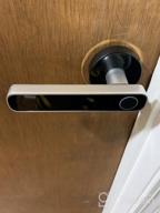 img 1 attached to HARFO L1 Series Fingerprint Electric Door Lock, Keyless Door Lock, Biometric Keyless Entry Door Handle, Perfect For Office & Home (Aged Bronze) review by Gonzalo Marshall