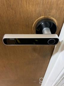 img 6 attached to HARFO L1 Series Fingerprint Electric Door Lock, Keyless Door Lock, Biometric Keyless Entry Door Handle, Perfect For Office & Home (Aged Bronze)