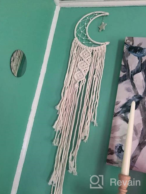 img 1 attached to Unique Handmade Black Macrame Moon Dream Catcher - Perfect Gift For Girl Kids! review by Tyshawn Adams