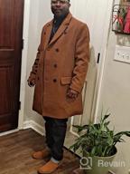 img 1 attached to Men'S Premium Wool Blend Double Breasted Long Pea Coat: Stay Warm In Style! review by Alvis Minchenko