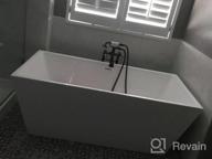 img 1 attached to Experience Pure Luxury With FerdY Koh Samui 65 Acrylic Freestanding Bathtub - Oval Contemporary Soaking Tub In Glossy White With CUPC Certification & Chrome Drain Assembly review by Matthew Flores