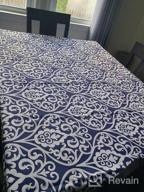 img 1 attached to Bohemian Bliss: Heavyweight Cotton Linen Tablecloth For Trendy Kitchen And Dining Tabletop Decor review by Brad Arthur