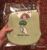 img 1 attached to Happy Baby Bib Expert Silicone baby bib, green review by Barbara Tzelak ᠌