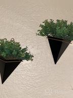 img 1 attached to 2-Set Geometric Ceramic Hanging Planters - Perfect Wall Decor For Succulents! review by Monty Barganier
