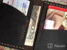 img 6 attached to Организуйте cтильно: Ручная работа, минималистичный двухскладочный кошелек из натуральной кожи для кредитных карт
