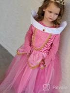 img 1 attached to Sleeping Beauty Princess Party Dress For Girls Ages 3-10 By DreamHigh review by Alton Walton