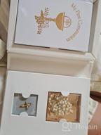 img 1 attached to 👧 Girl's First Communion 4-Piece Set: White Ivory Rosary, Prayer Book, and Lapel Pin review by Gerardo Goodson