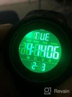 img 1 attached to Tonnier Men'S Outdoor Sports Watch: Dual Time, Stopwatch, Waterproof, LED Backlight & PU Band review by Tania Mendoza
