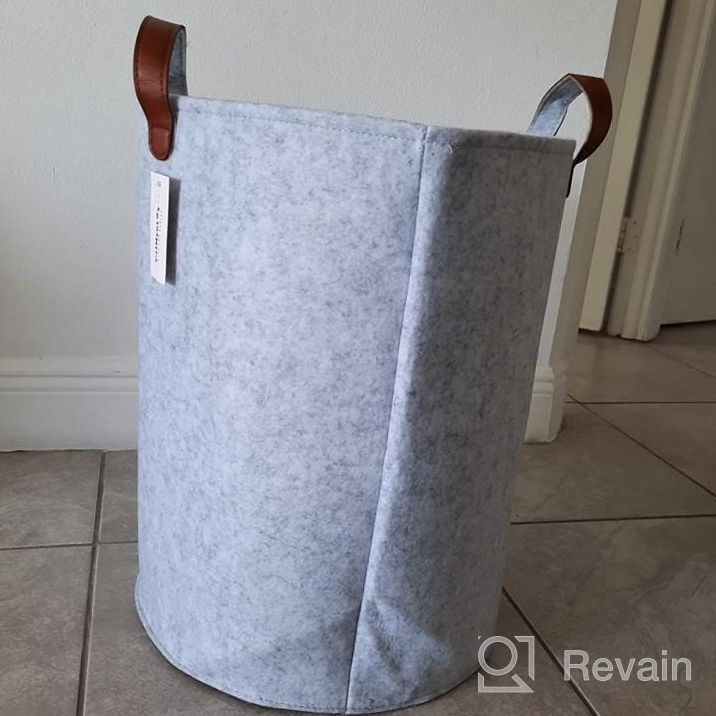 img 1 attached to XL Waterproof Laundry Hamper For Extra Loads - Collapsible, Portable, And Sturdy For Nursery, Girls, And Baby Clothes & Towels (2 Baskets) review by Adam Hogan