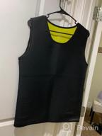 img 1 attached to Cimkiz Mens Sauna Vest Sweat Body Shaper Slimming Waist Trainer Neoprene Tank Top Shapewear Shirt Workout Suit No Zip review by John Vann
