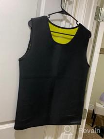 img 6 attached to Cimkiz Mens Sauna Vest Sweat Body Shaper Slimming Waist Trainer Neoprene Tank Top Shapewear Shirt Workout Suit No Zip