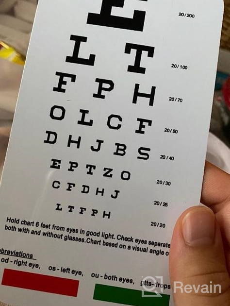 img 1 attached to Pocket Eye Chart - Snellen & Rosenbaum 2-In-1 For Optimal Vision Testing review by Daniel Reeder