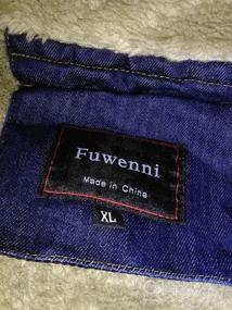 img 7 attached to Fuwenni Men'S Sherpa Fleece Lined Denim Trucker Jacket - Winter Jean Cowboy Coat For Best SEO