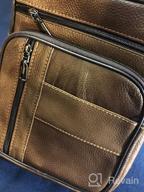 img 1 attached to Compact Leather Shoulder Bag For Men And Women - Perfect For Travel, Outdoor Activities And Business review by Brian Barnes