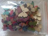 img 1 attached to 300Pcs Vintage Wooden Buttons With Flower Patterns - Mixed Sizes 2 Holes, 50 Butterfly Craft Supplies For DIY Sewing Handmade Clothes Decorations 0.6/0.78/1Inch review by Daionte Simpson