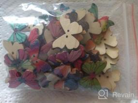 img 7 attached to 300Pcs Vintage Wooden Buttons With Flower Patterns - Mixed Sizes 2 Holes, 50 Butterfly Craft Supplies For DIY Sewing Handmade Clothes Decorations 0.6/0.78/1Inch
