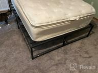 img 1 attached to Queen Size Metal Platform Bed Frame - No Box Spring Needed, Steel Slat Support By VECELO review by John Hickey