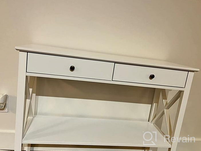 img 1 attached to Narrow Black Console Table With Drawers - Ideal For Entryway Or Sofa Area - ChooChoo Oxford Design review by Octavius Webster