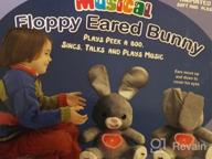 img 1 attached to Bundaloo Peek-A-Boo Bunny Animated Musical Plush Toy - Moving Floppy Ears & Glowing Heart - Plays Peek-A-Boo & Sing Do Your Ears Hang Low - Interactive Grey Singing Stuffed Bunny For Boys & Girls review by Greg Floyd