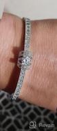 img 1 attached to 18K White Gold Princess Bangle Bracelet With Swarovski Crystal - Menton Ezil Women'S Fashion Jewelry review by Christopher Kanter