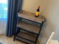 img 1 attached to Rustic Industrial Bar Cart - Haotian FKW56-HG Myra Mobile Kitchen Serving Trolley review by Shah Bell