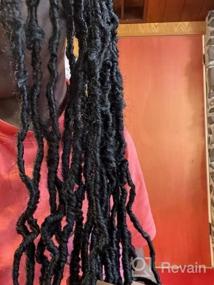 img 8 attached to Ubeleco 8 Packs Soft Locs Crochet Hair, 36 Inch Black Faux Locs Crochet Hair Extensible Curly Wavy Locs Crochet Hair Pre-Looped Synthetic Goddess Locs Crochet Hair For Women (36 Inch(8 Packs),1B)