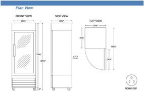 img 1 attached to Xiltek New One Glass Door Merchandiser Холодильник 23 Cu. футов