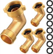4 pcs rae-4 90 degree brass elbow fittings for garden water hose connector - solid adapter pressure washers by riemex. logo