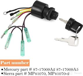 img 3 attached to 🚤 Mercury Outboard Motor Control Box Ignition Switch - 3 Position Off-Run-Start - 87-17009A2 - Includes 2 Keys - 6 Wire Connectors - MP41070-2 Key Switch for Mercury