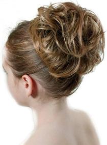 img 2 attached to Get The Perfectly Messy Curly Bun With Dodoing Hair Extensions - Available In 31 Colors!