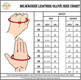 img 1 attached to 🧤 Ultimate Protection and Comfort: Milwaukee Leather MG7521 Men's Black Gloves with Gel Palm and Knuckle Protectors