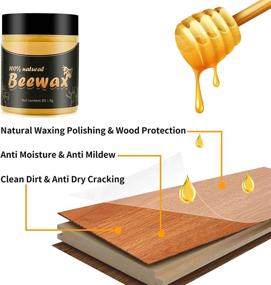 img 2 attached to 🔧 Vousile Beeswax Furniture Polish, Restorer Wax for Wood Floors, Cabinets, Crafts, Tables, Chairs - 2 Jars