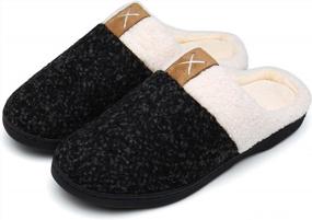 img 4 attached to UBFEN Comfortable Memory Foam Slippers With Plush Fuzzy Lining- Perfect For Indoor And Outdoor Wear For Men And Women