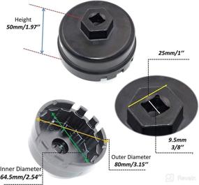 img 2 attached to 🔧 1.8 Litre Oil Filter Wrench for Toyota Prius/Prius V/Corolla/Matrix, Lexus CT200h, Scion iM/iQ/xD