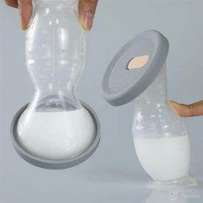 img 1 attached to HAAKAA Manual Breast Pump 4oz/100ml (Base) - Upgrade Suction & Silicone Cap- Food Grade Milk Saver for Breastfeeding Moms