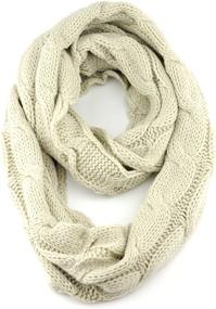 img 2 attached to 🧣 Discover Trendy NYFASHION101 Winter Chunky Infinity Metallic Women's Scarves & Wraps for Fashionable Accessories