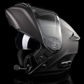 img 3 attached to 🎧 Ultimate Riding Companion: Sena Outrush Bluetooth Helmet with Intercom System