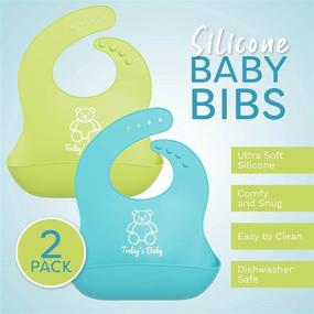 img 3 attached to Stay Clean and Mess-Free with 2 Pack Silicone Baby Bibs with Food Catcher – Perfect for Boys, Girls, and Infants – Unisex Toddler Bibs