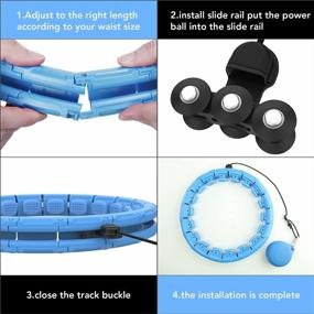 img 1 attached to 24 Detachable Knots Smart Weighted Hula Fit Hoop For Adults - Perfect For Weight Loss, Fitness Workouts & Waist Holahoops!