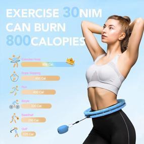 img 2 attached to 24 Detachable Knots Smart Weighted Hula Fit Hoop For Adults - Perfect For Weight Loss, Fitness Workouts & Waist Holahoops!